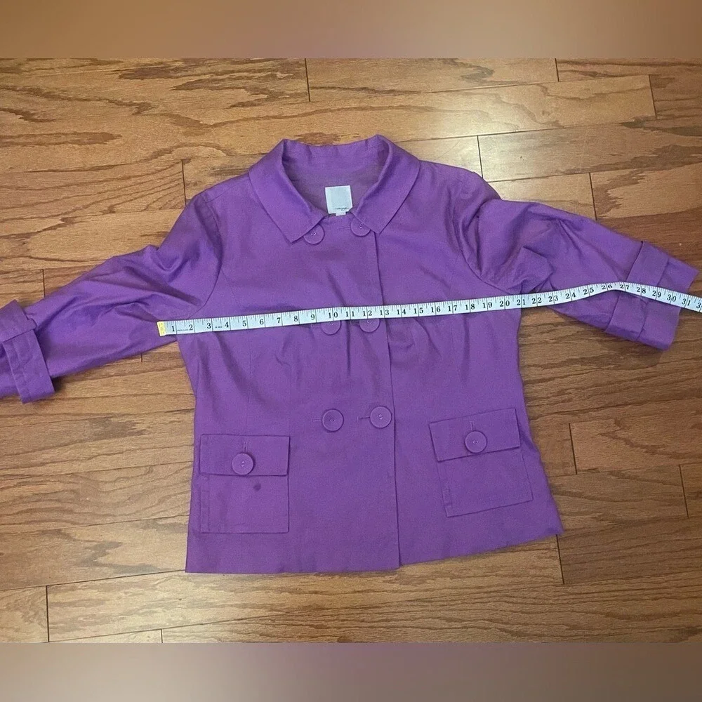 Halogen-Purple Trench Coat with Classic‎ Collar Size L